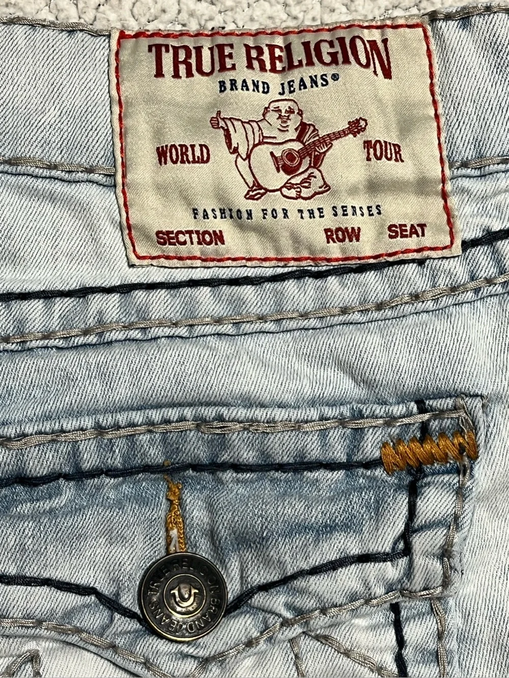 True Religion Ricky Flap Super T Denim Shorts